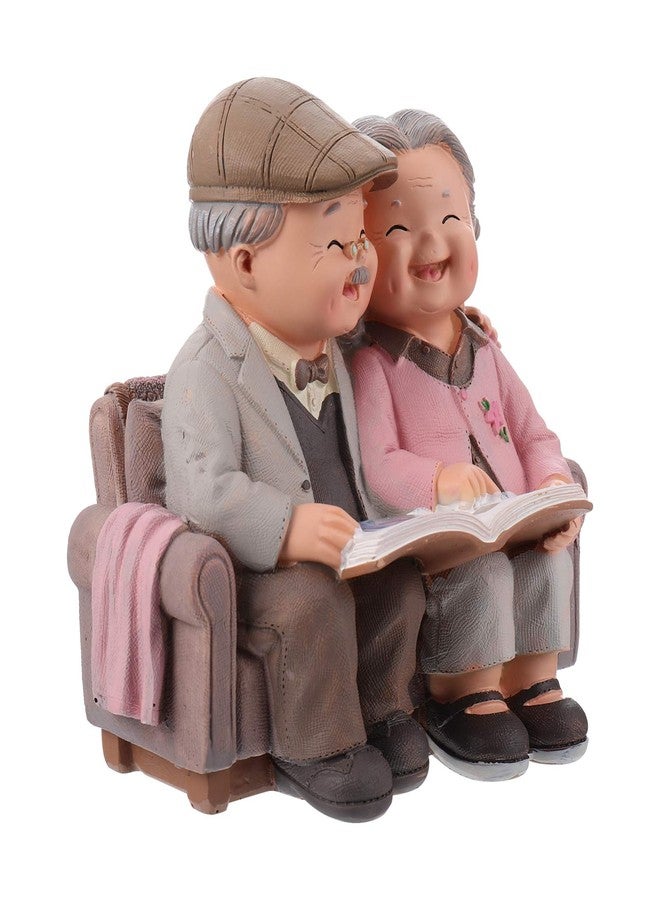 BESPORTBLE Loving Elderly Couple Miniature Figurines Grandparents Parents Statue Resin Couple Ornaments for Valentines Day Wedding Anniversary - Image 1