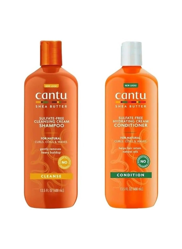 Cantu Shea Butter for Natural Hair Shampoo and Conditioner SULFATE FREE