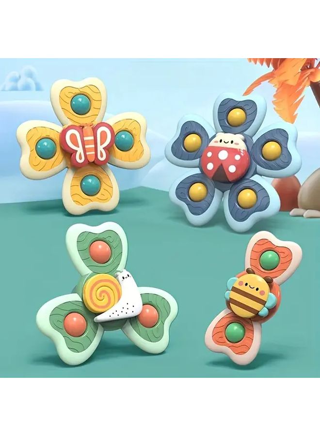 دمية قمة دوارة بكأس شفاط للنحلة والحلزون، لعبة تعليمية لوقت الاستحمام هدية للأطفال - Image 2