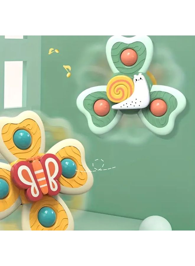 دمية قمة دوارة بكأس شفاط للنحلة والحلزون، لعبة تعليمية لوقت الاستحمام هدية للأطفال - Image 5