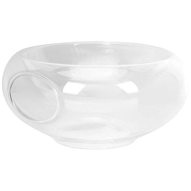 Dry Ice Glass Salad Bowl 20x10cm Side Opening Creative Fruit Serving Dish Cold Food Presentation - Image 2