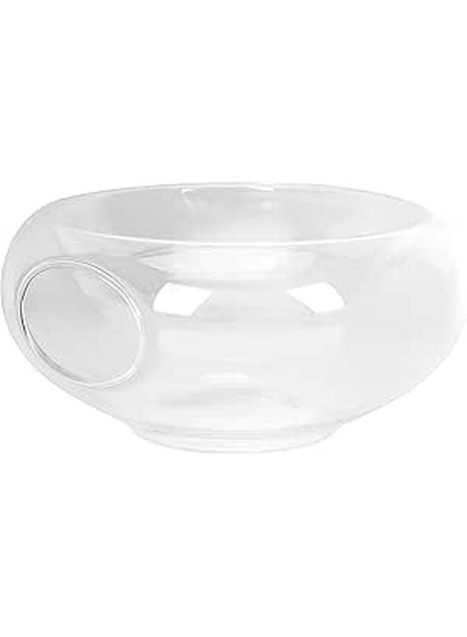 Dry Ice Glass Salad Bowl 20x10cm Side Opening Creative Fruit Serving Dish Cold Food Presentation - Image 1