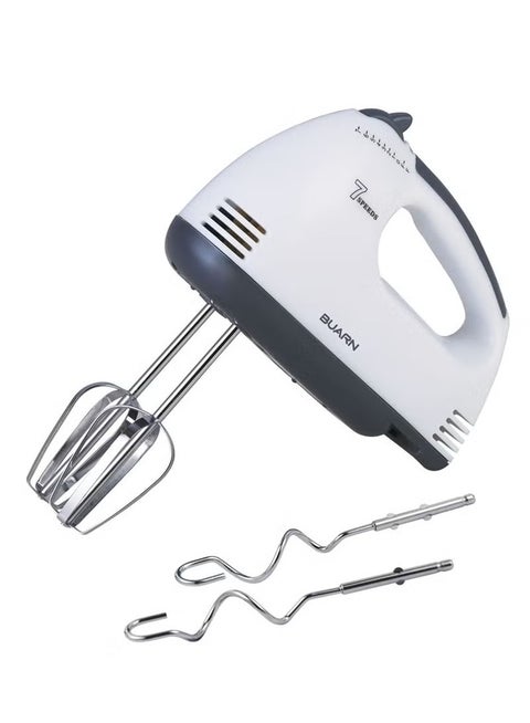 Hand Mixer with 7 Adjustable Speeds, 150W Full Copper Motor, Overheat Protection, Push-Button Eject, Beaters and Dough Hooks Included – Compact and Lightweight Design for Easy Baking – Model MK-T15A