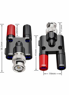 Y&D BNC Male Plug to Dual 4mm Banana Jack Socket Binding Post Connector Audio Adapter 2PCS  - Image 4