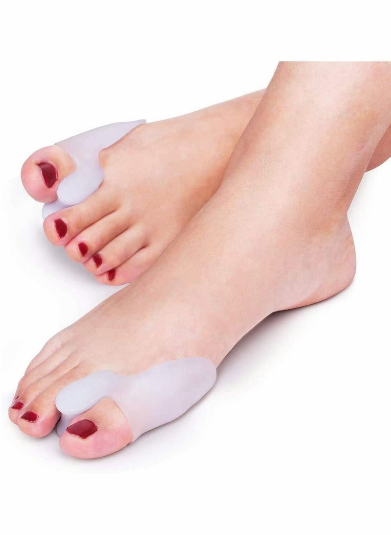 NIBEMINENT Gel Toe Big Separators Bunion Corrector Splint Hammer Straightener Hallux Valgus Pain Relief, 1 Pair  - Image 1