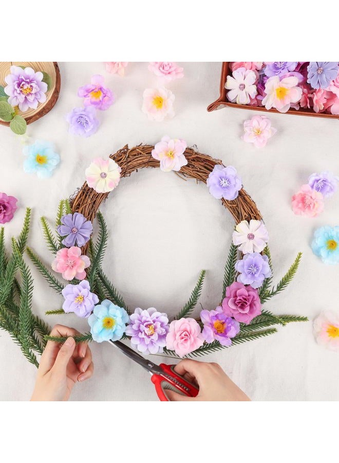 ATTGREAT 210 Pcs Mini Silk Flower Heads Small Fake Rose Daisy Faux Flowers Bulk for Crafts Artificial Loose Fabric Flowers Heads Sunflower Bulk for Wedding Hair Cap Dresses Decorations, Purple - Image 4