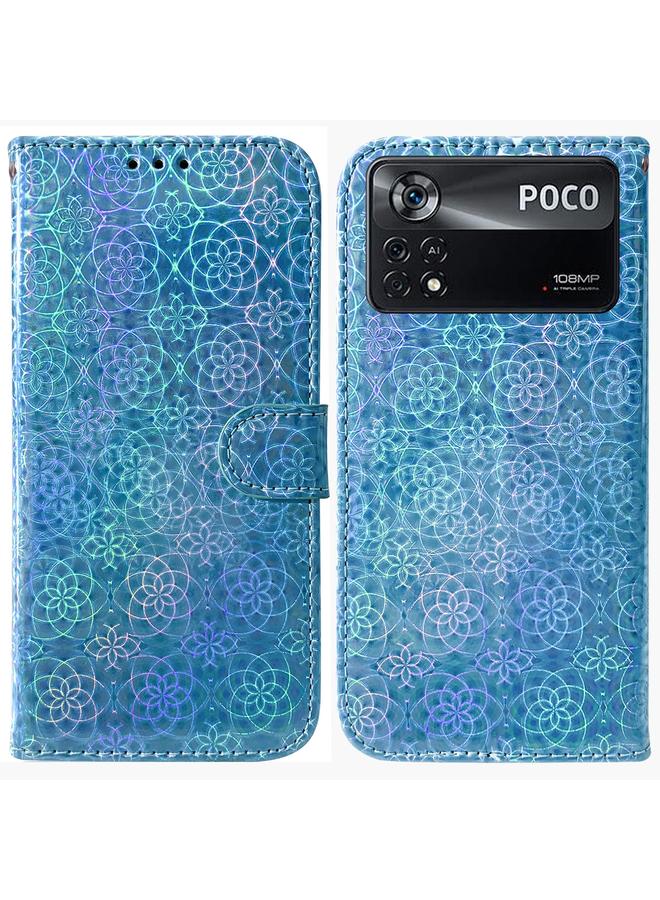 The Bros Case For Xiaomi Poco X4 Pro 5G Colorful Magnetic Buckle Leather Phone Case