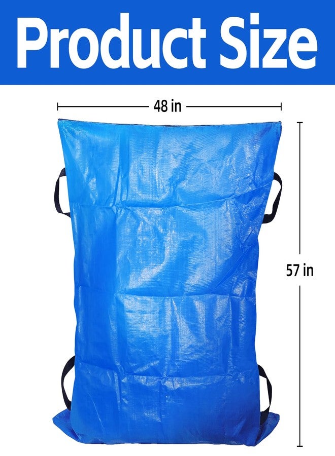 FUYITE Blue Pool Cover Storage Bag with 4 Carry Handles, 48" X 57" Above Ground Pool Winter Storage Bag, Waterproof Pool Safety Cover Stowaway Bag Pool Cover Stowaway Bag - Image 2