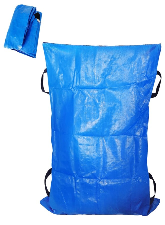 FUYITE Blue Pool Cover Storage Bag with 4 Carry Handles, 48" X 57" Above Ground Pool Winter Storage Bag, Waterproof Pool Safety Cover Stowaway Bag Pool Cover Stowaway Bag - Image 1