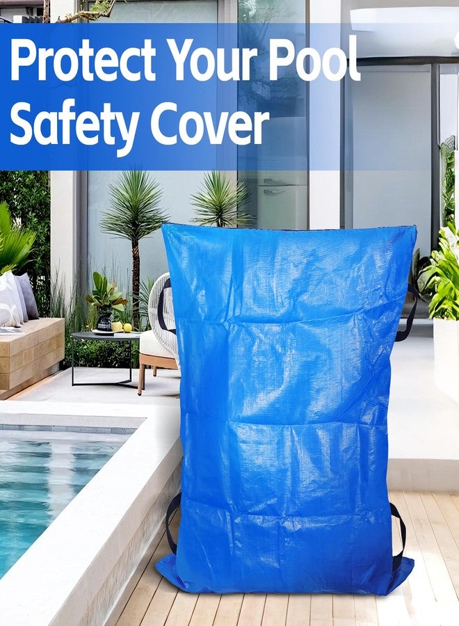 FUYITE Blue Pool Cover Storage Bag with 4 Carry Handles, 48" X 57" Above Ground Pool Winter Storage Bag, Waterproof Pool Safety Cover Stowaway Bag Pool Cover Stowaway Bag - Image 4