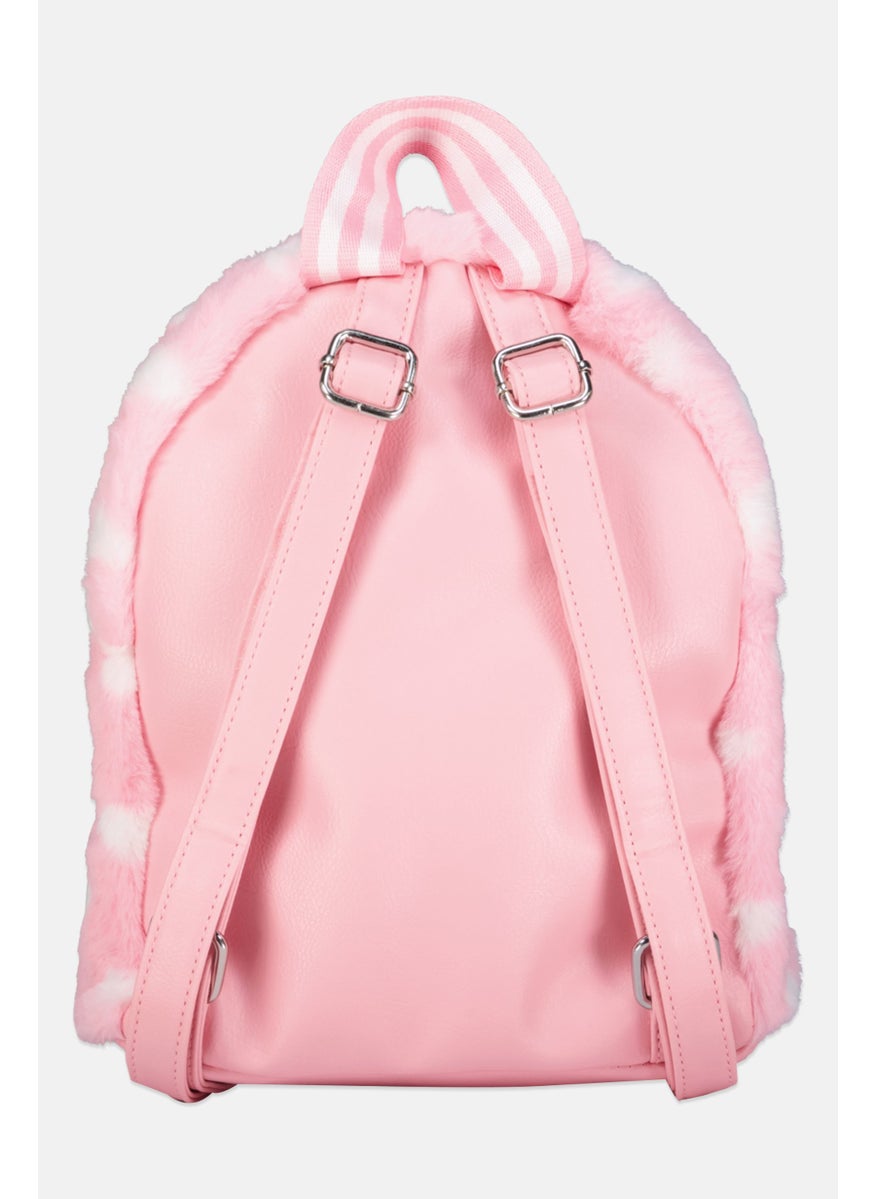 OMG Accessories Kids Girl Faux Fur Mini Backpack 24 H x 23 L x 9 W cm, Pink Combo  - Image 2