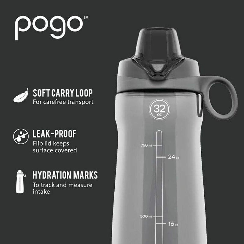 Pogo BPA-Free Tritan Plastic Water Bottle with Chug Lid 18 Oz  Teal - Image 5