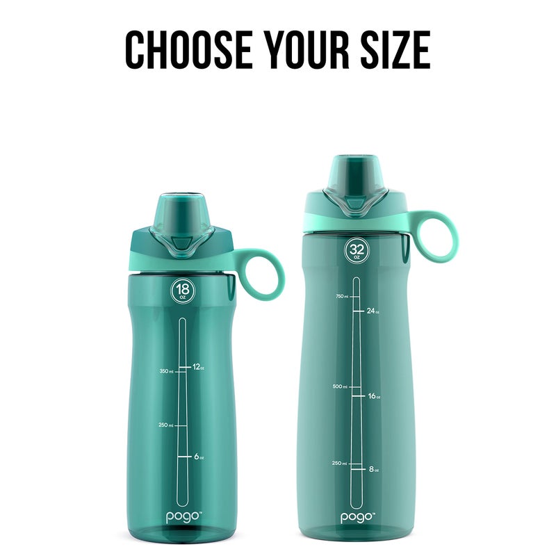 Pogo BPA-Free Tritan Plastic Water Bottle with Chug Lid 18 Oz  Teal - Image 3