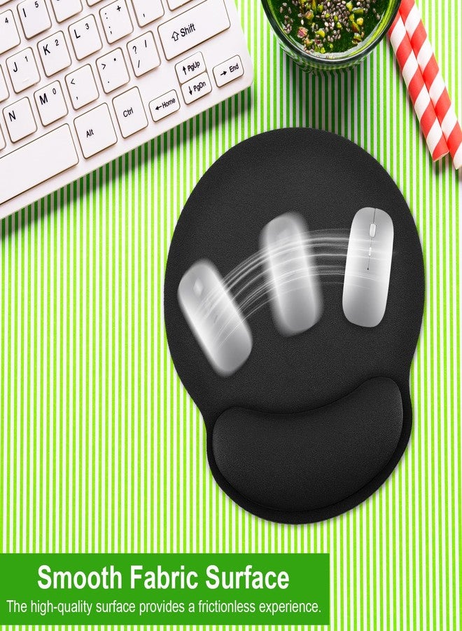 Tobeelec مجموعة من 6 قطع من وسادات الماوس المريحة مع مسند للمعصم، وسادة ماوس مريحة بسطح ناعم لدعم المعصم وقاعدة من البولي يوريثان مانعة للانزلاق، وسادة ماوس مريحة للكمبيوتر، واللابتوب، والمكتب، والمنزل - Image 2