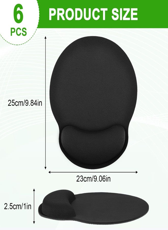 Tobeelec مجموعة من 6 قطع من وسادات الماوس المريحة مع مسند للمعصم، وسادة ماوس مريحة بسطح ناعم لدعم المعصم وقاعدة من البولي يوريثان مانعة للانزلاق، وسادة ماوس مريحة للكمبيوتر، واللابتوب، والمكتب، والمنزل - Image 3