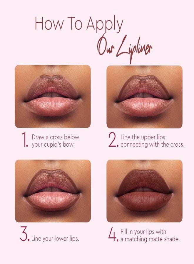 C2P PROFESSIONAL MAKEUP C2P Pro Ultra Define Lip Liner, One Swipe Smooth Application, Matte Finish, Long Lasting, Waterproof & Smudge Proof, Enriched with Jojoba Oil & Shea Butter, 0.27g (Fudge 02-Brown) - Image 4