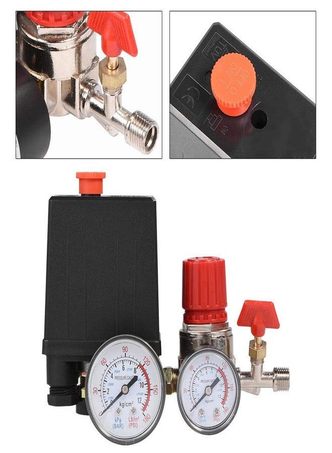 Jadeshay Air Compressor Pressure Control Valve with Gauge, Piston Pressure Switch for Fast Pressure Reduction, 0.05-1.2MPa - Image 4