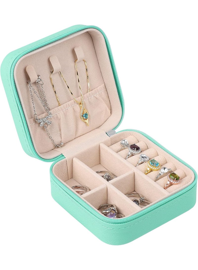 Mini Travel Jewelry Box - Natural Green, Calm & Elegant Style - Image 1