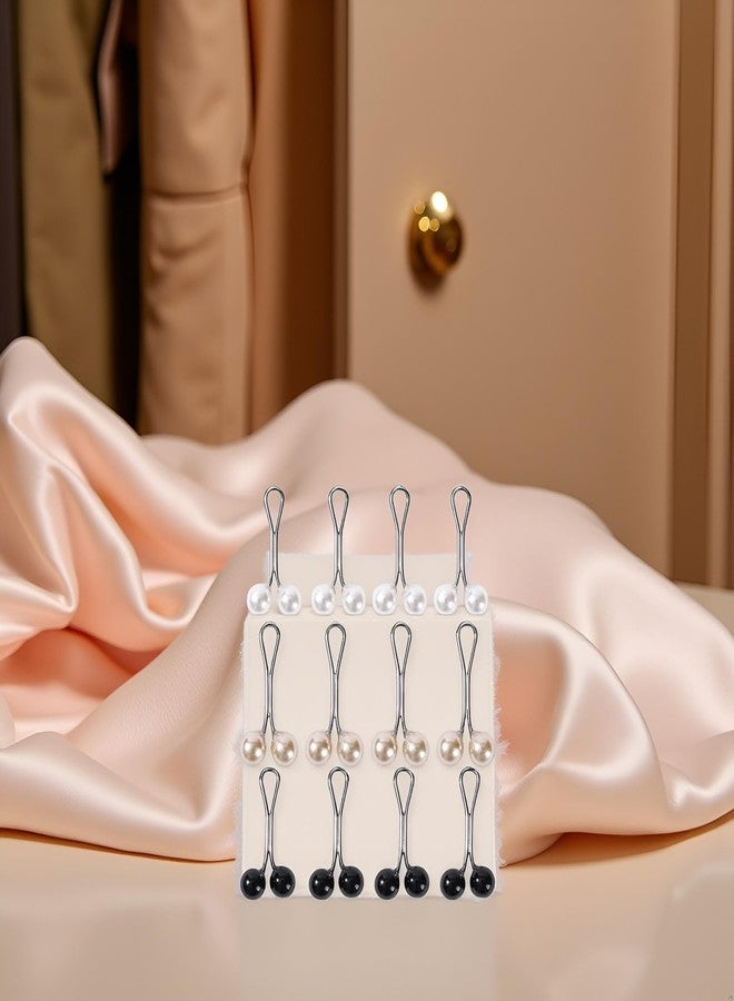 Zhuluck 12Pcs Multicolor Headscarf Pearl Pins Clips U Shape Hijab Scarf Lady Muslim Scarf Shawl Clips Scarf Brooches Pin Women's Brooches and Pins Jewelry Accessories - Image 2