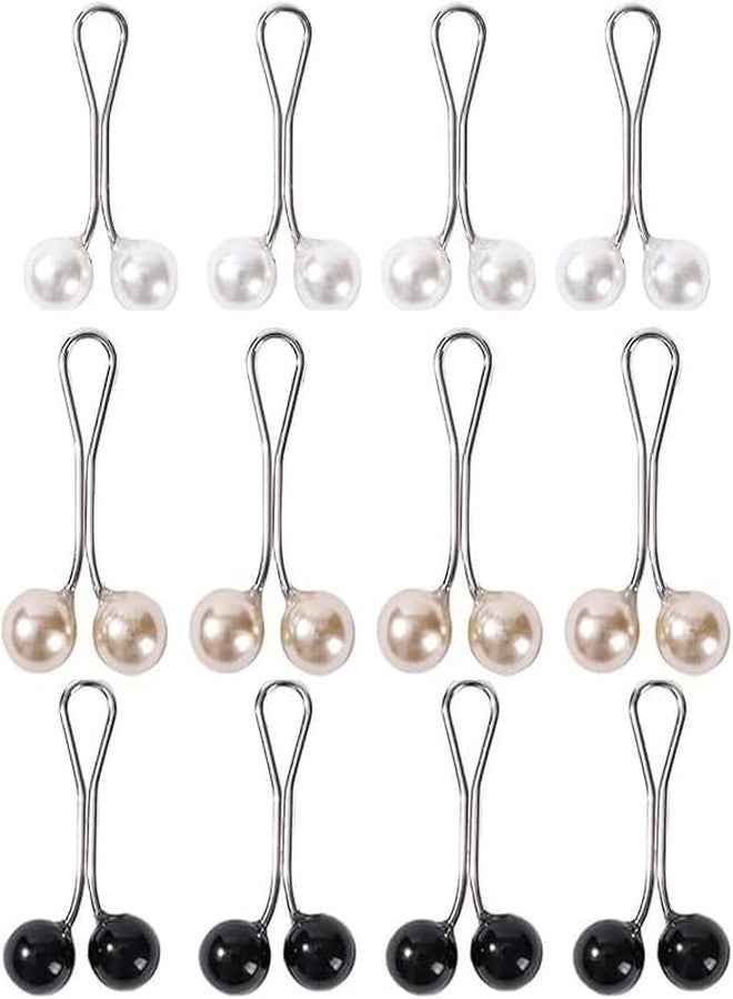 Zhuluck 12Pcs Multicolor Headscarf Pearl Pins Clips U Shape Hijab Scarf Lady Muslim Scarf Shawl Clips Scarf Brooches Pin Women's Brooches and Pins Jewelry Accessories - Image 1