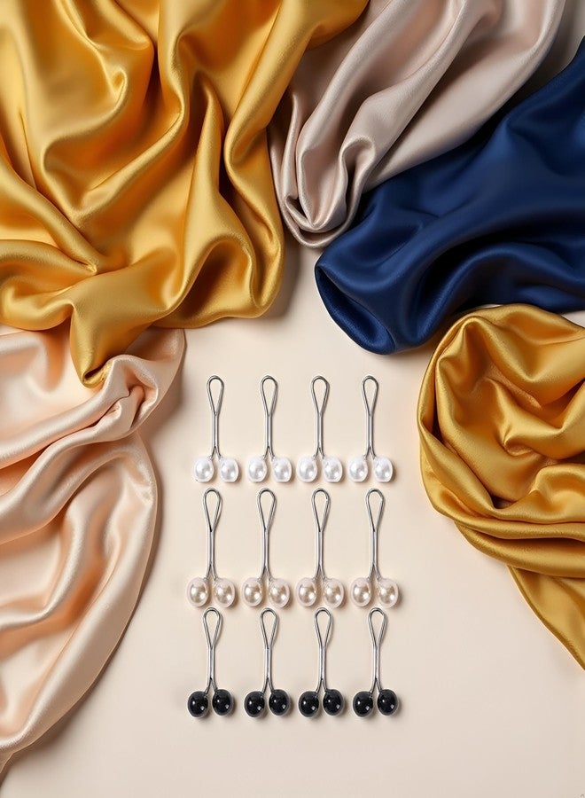Zhuluck 12Pcs Multicolor Headscarf Pearl Pins Clips U Shape Hijab Scarf Lady Muslim Scarf Shawl Clips Scarf Brooches Pin Women's Brooches and Pins Jewelry Accessories - Image 4