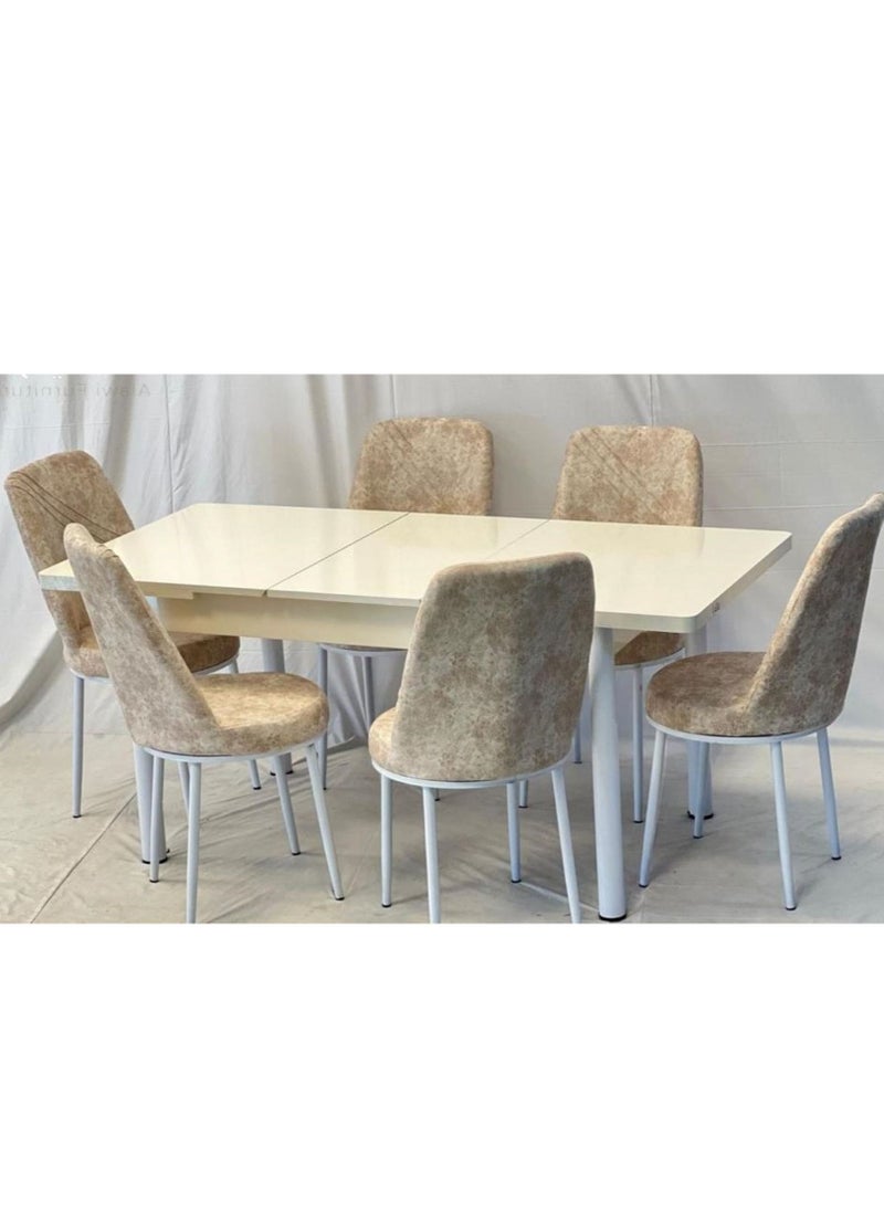 Modern Rectangle dinning Table with 6 Chair set  170*80cm - pzsku/Z7B82838D94C1C1EE94E7Z/45/_/1686926454/71346a5b-1b1a-4ee3-9007-5b7919b2807c