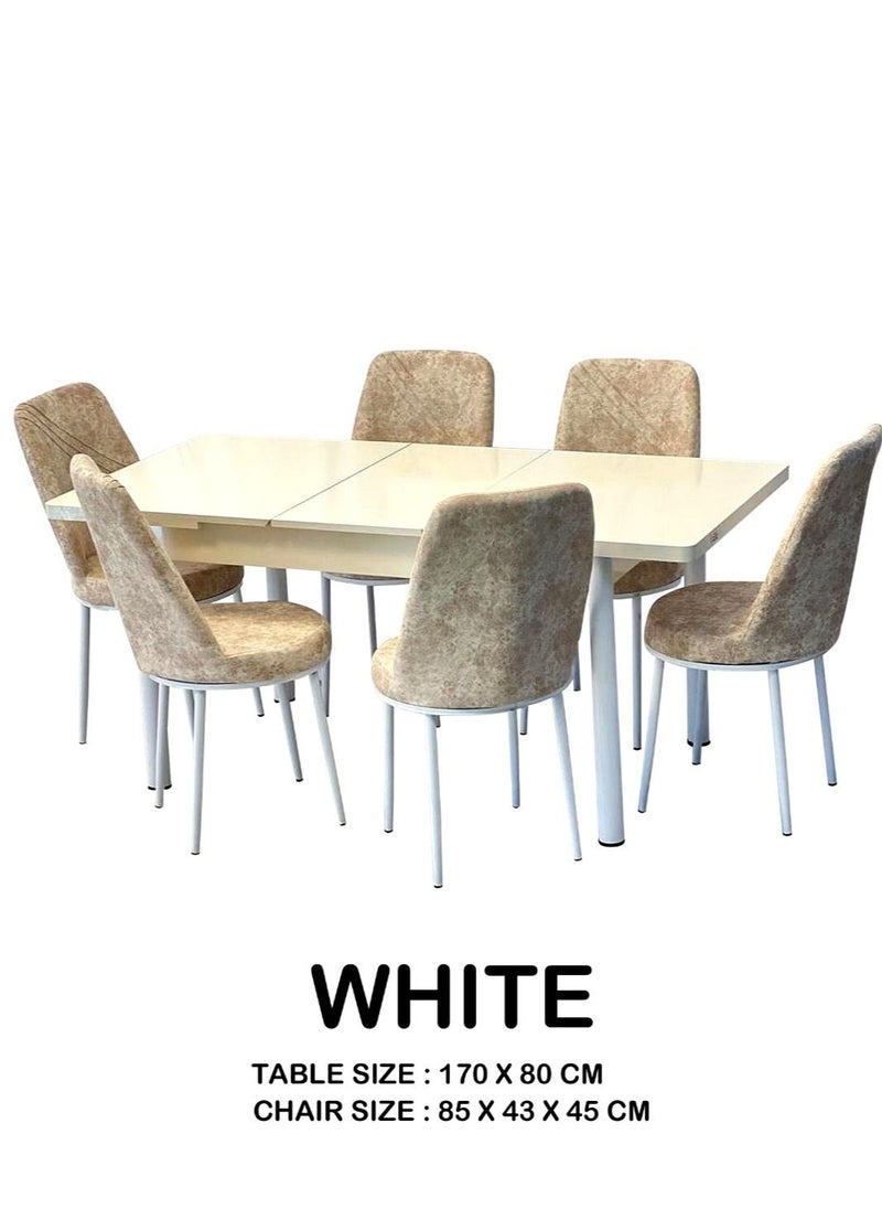 Modern Rectangle dinning Table with 6 Chair set  170*80cm - pzsku/Z7B82838D94C1C1EE94E7Z/45/_/1690214465/19be514d-821a-4269-9540-68b49356c04f