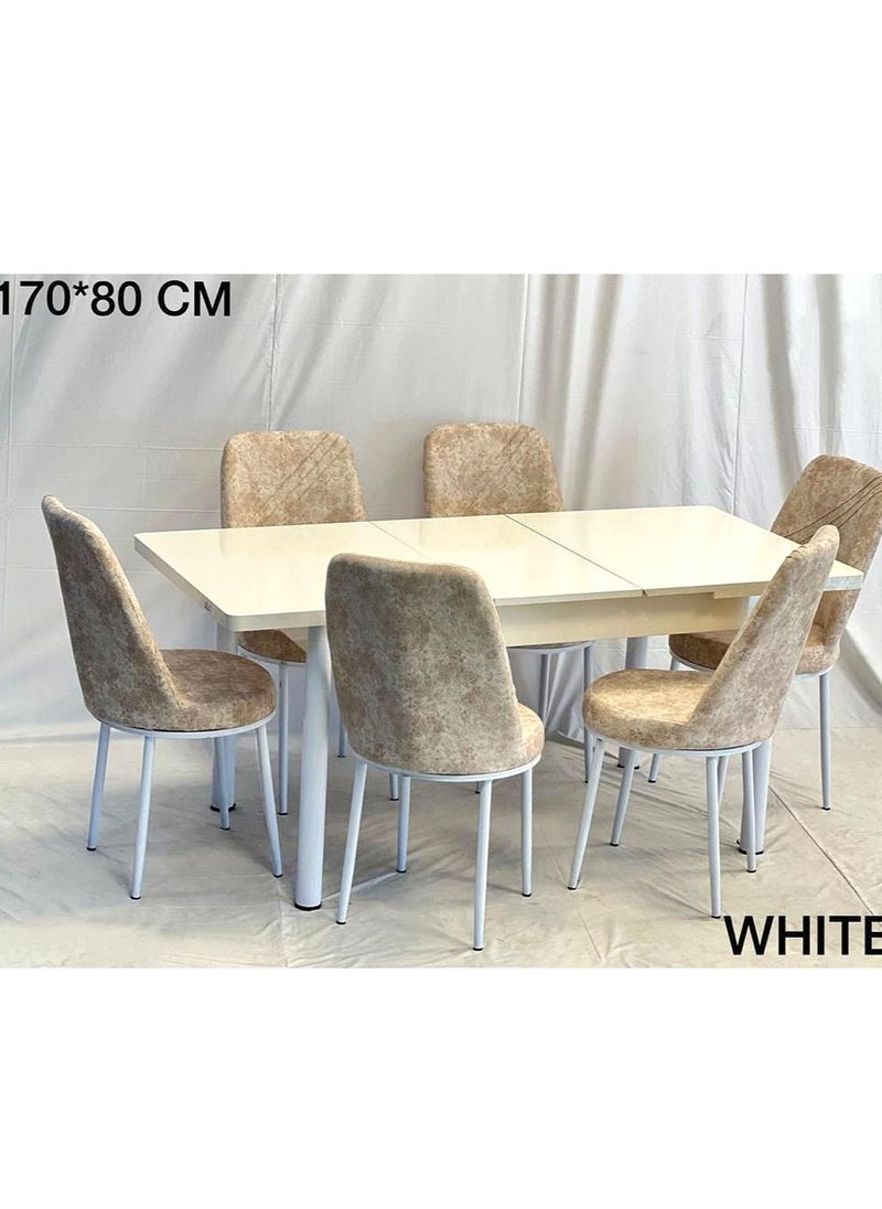 Modern Rectangle dinning Table with 6 Chair set  170*80cm - pzsku/Z7B82838D94C1C1EE94E7Z/45/_/1690214467/b2ef4102-742c-4908-885e-3ecc11c75f74