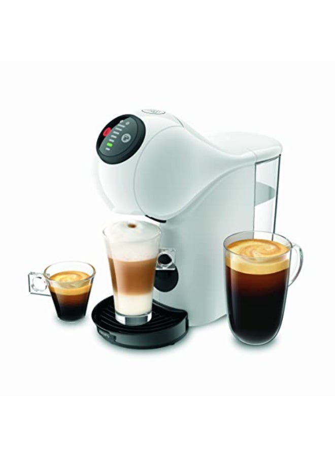 دولسي قوستو ماكينة تحضير القهوة بالكبسولات Dolce Gusto Krups Genio S Basic (مدمجة)، ضغط 15 بار، سعة 0.8 لتر، وضع توفير الطاقة، تنبيه تلقائي لإزالة الترسبات، اللون أبيض، طراز KP2431 - Image 1