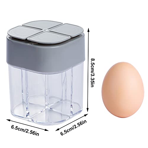 Miayon 2 Pack 4 in 1 Spice Container Salt and Pepper Shaker Transparent Seasoning Shaker Can Filter Lumps Spice Jars for Home Restaurant Camping Travel Cooking BBQ - Image 2