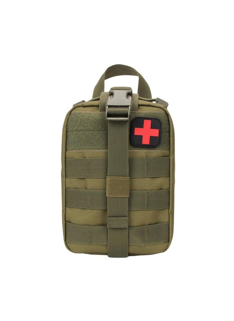 Generic Tactical Camouflage Medical Kit Portable Multi-functional Outdoor Sports Climbing Survival Bag Tactical Waist Bag Accessories Army Green 