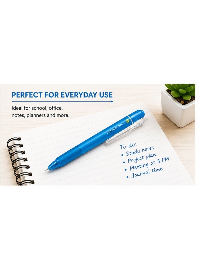 PILOT FriXion Ball Knock Erasable Gel Pen LFBK-23EF-LB, 0.5 mm, Light Blue, Gel Ink, 1 pen for revision systems - Image 5