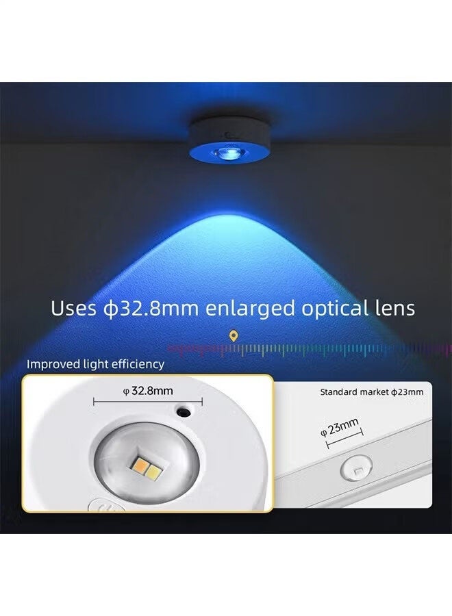AGREON Rechargeable Under Cabinet LED Puck Lights, Wireless RGB Color Changing, Dimmable with Remote, Magnetic Battery Operated Push Lights for Kitchen, Shelves, Cupboards, and Display Areas (3 Pack) - Image 2