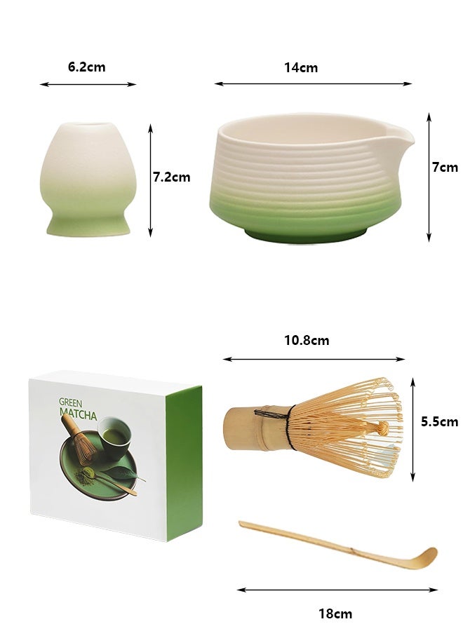 فلاي رود مجموعة ماتشا أصلية، خفاقة ووعاء ياباني، مجموعة ملحقات احتفالية مع محرك وملعقة وكوب وحامل - حامل خفاقة ماتشا سيراميكي لشاي ماتشا أخضر مثالي، أخضر وأبيض - Image 2