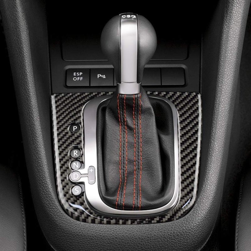 AIRSPEED Carbon Fiber Car Gear Shift Panel Cover Sticker Interior Trim for Volkswagen VW Golf 6 GTI MK6 2008-2013 Accessories (Style B) - Image 4