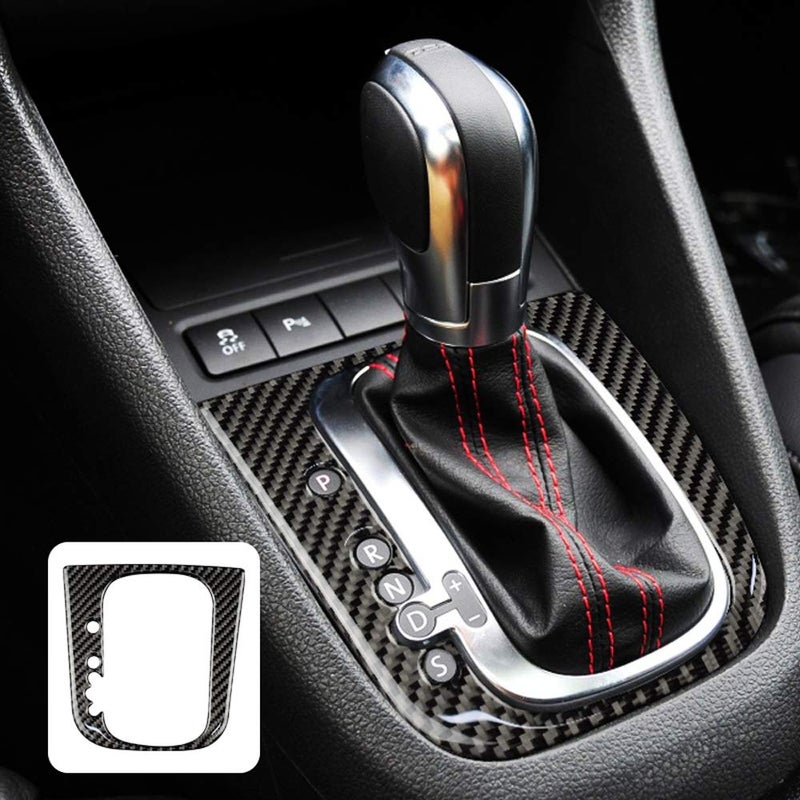 AIRSPEED Carbon Fiber Car Gear Shift Panel Cover Sticker Interior Trim for Volkswagen VW Golf 6 GTI MK6 2008-2013 Accessories (Style B) - Image 1