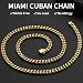 ChainsHouse Mens Cuban Link Chain Gold Plated Miami Cuban Chain Necklace for Men 5mm Wide Hip Hop Mens Jewelry 18 - Image 2