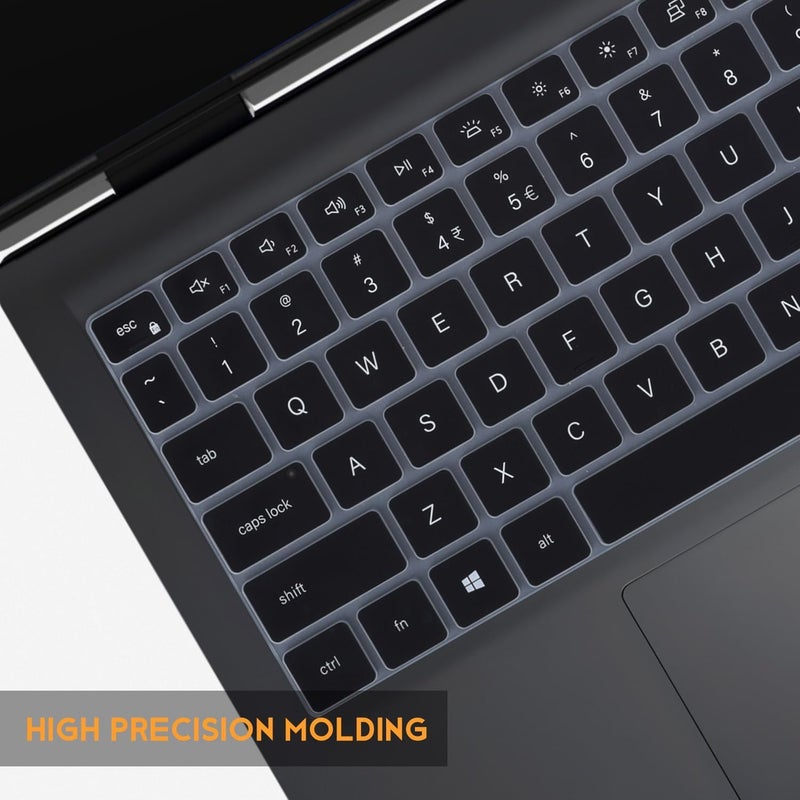 Oaky غطاء لوحة مفاتيح لجهاز ديل إنسبيرون 15 3510 3511 3515 3525 3530 3535 5510 5515 5518 7510، إنسبيرون 16 7610، فوسرو 15 3510 5510 5515، لاتيتيود 3520 - غير متوافق مع ديل G5/G15 - سيليكون أسود - Image 4