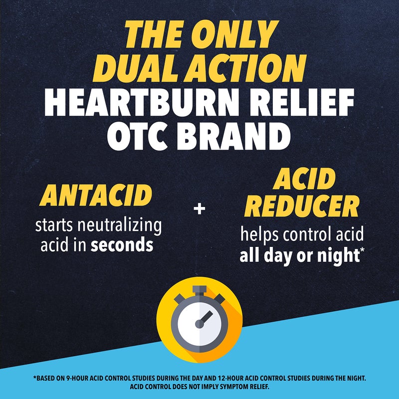 Pepcid Complete Acid Reducer + Antacid Chewable Tablets, Heartburn Relief, Berry, 25 Count - Image 3