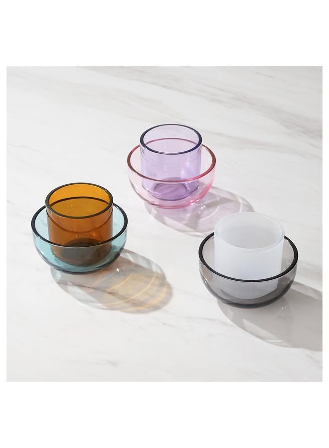 Zaboon Tealight Holder, Set Of 2, Blue/Lilac - Image 4