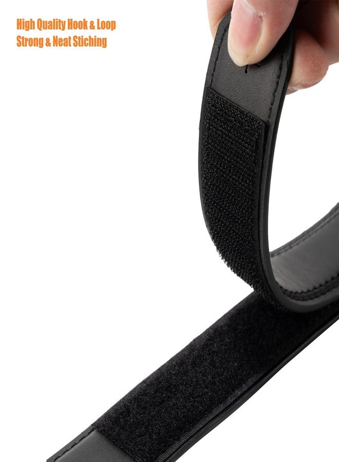 TACNEX Mechanic Belt Buckleless No Scratch Genuine Leather Belt 1 3/8" Wide Hook & Loop Closure for Technician Movers Industrial Work Travel Black M - Image 5