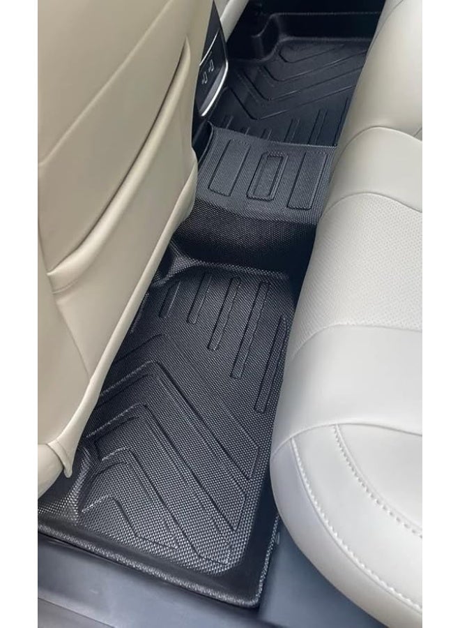 دواسات أرضية سيارة متوافقة مع شيري تيجو 7 طقم 3 قطع خامة TPE عالية الجودة لجميع الفصول مقاومة للماء والانزلاق بدون رائحة تصميم ملائم لحماية أرضية السيارة سهلة التنظيف تغطية أمامية وخلفية - Image 2