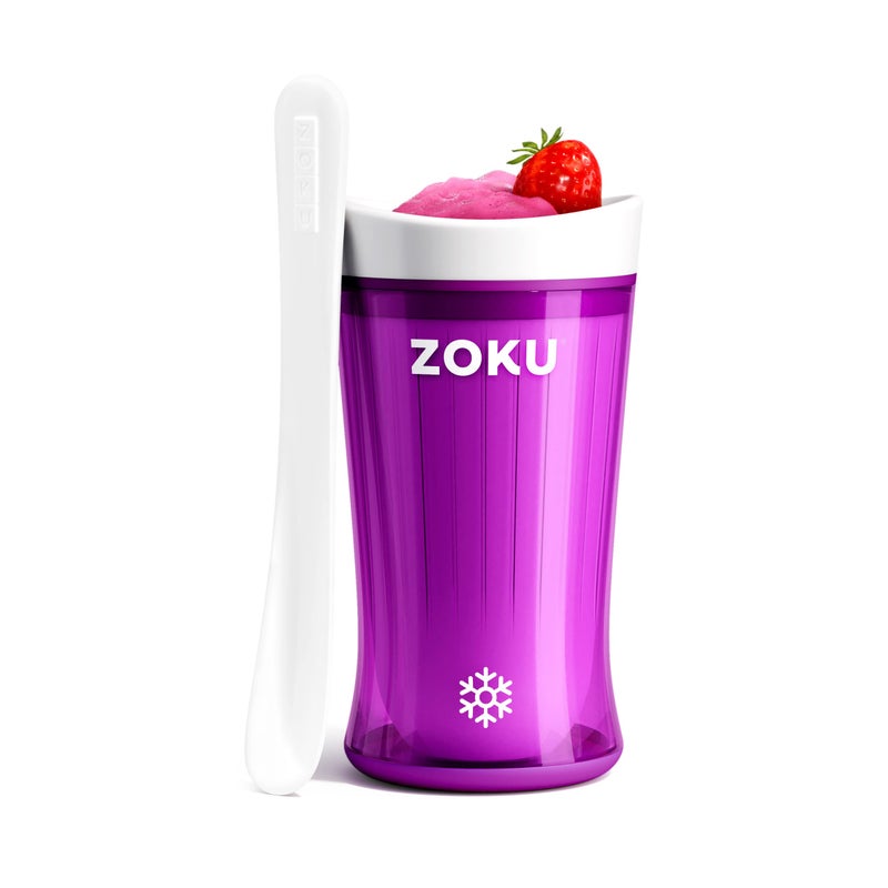 ZOKU Jumbo Slush and Shake Maker Compact Make and Serve Cup with Freezer Core Creates SingleServing Smoothies Slushies and Milkshakes in Minutes BPAFree Purple