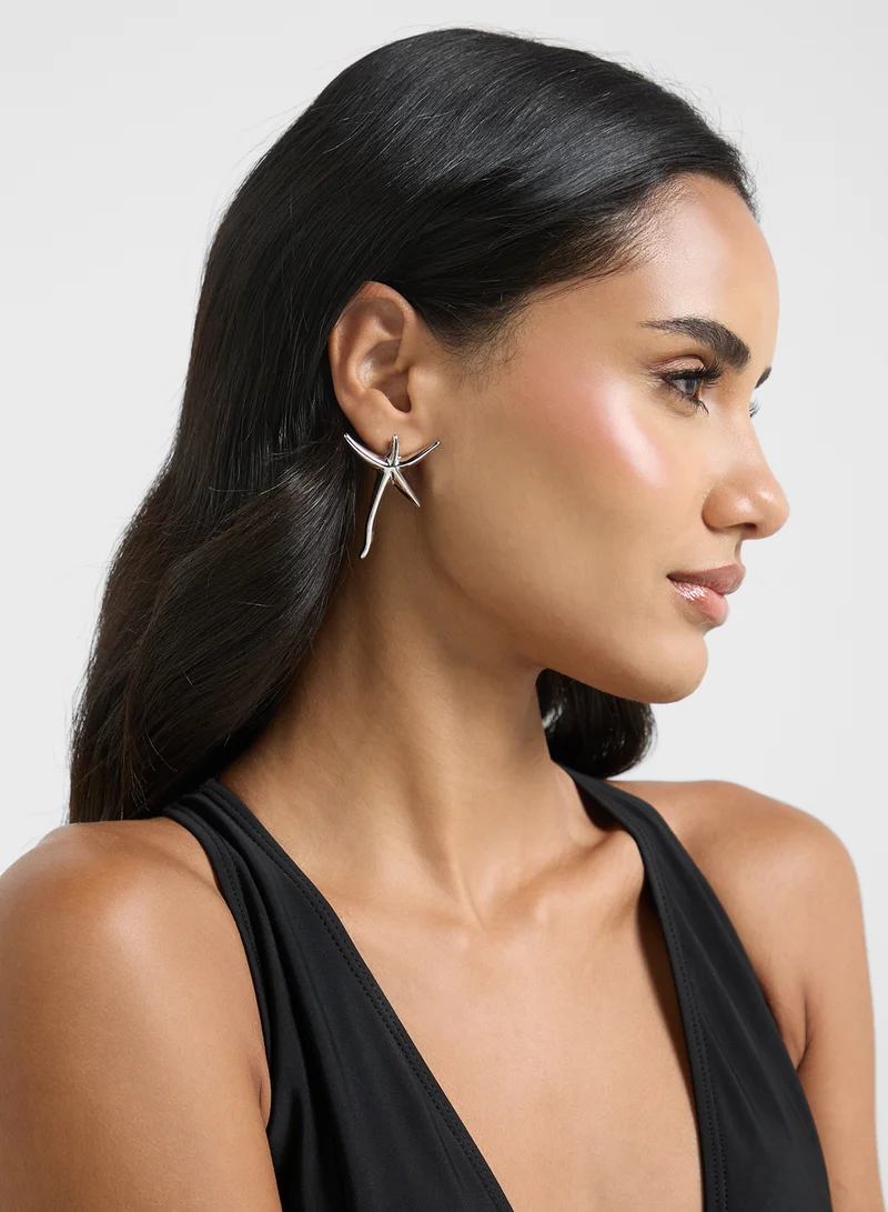 Ginger Star Fish Stud Earrings