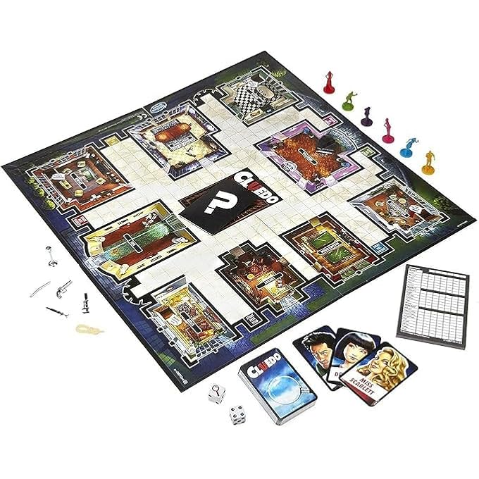 CLUEDO لعبة ألواح الغموض من لعبة المحقق العائلية لـ 2-6 لاعبين، العمر 8+، لعبة استراتيجية ممتعة للأطفال والبالغين - Image 1