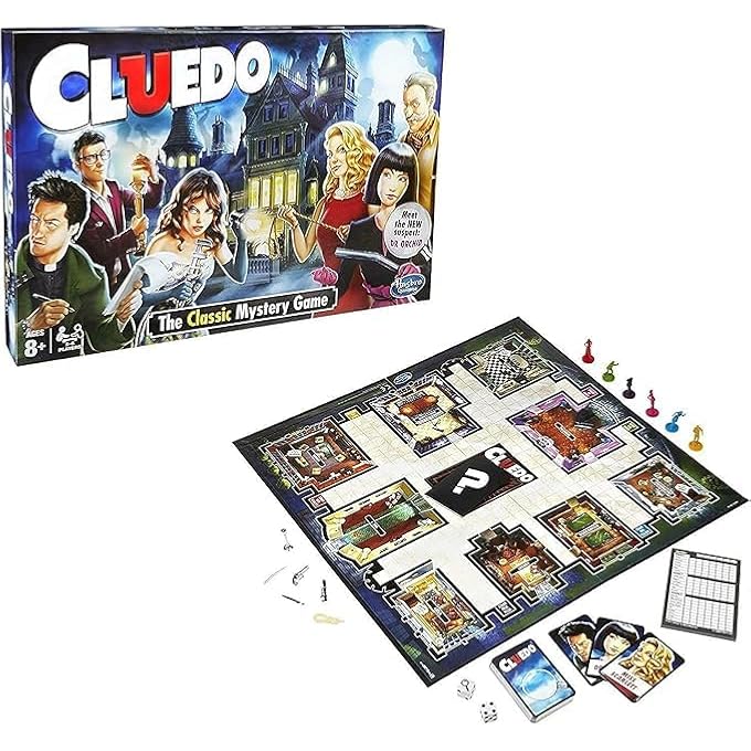 CLUEDO لعبة ألواح الغموض من لعبة المحقق العائلية لـ 2-6 لاعبين، العمر 8+، لعبة استراتيجية ممتعة للأطفال والبالغين - Image 2