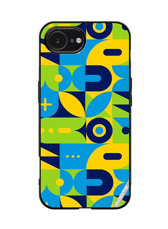 VR CREATIVE Protective Case Cover For Apple iPhone 16e Geometry Pattern Design Multicolour