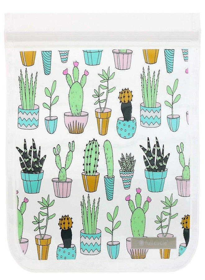 Full Circle, ZipTuck, Reusable Sandwich Bags, Cactus Party, 2 Bags - Image 3
