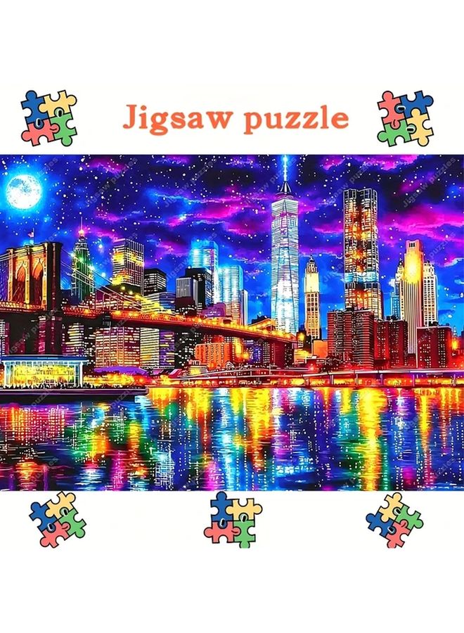520 Pcs Jigsaw Puzzle YF926 14.96x20.47 Inch Cityscape Art Wall Decor Gift - Image 1