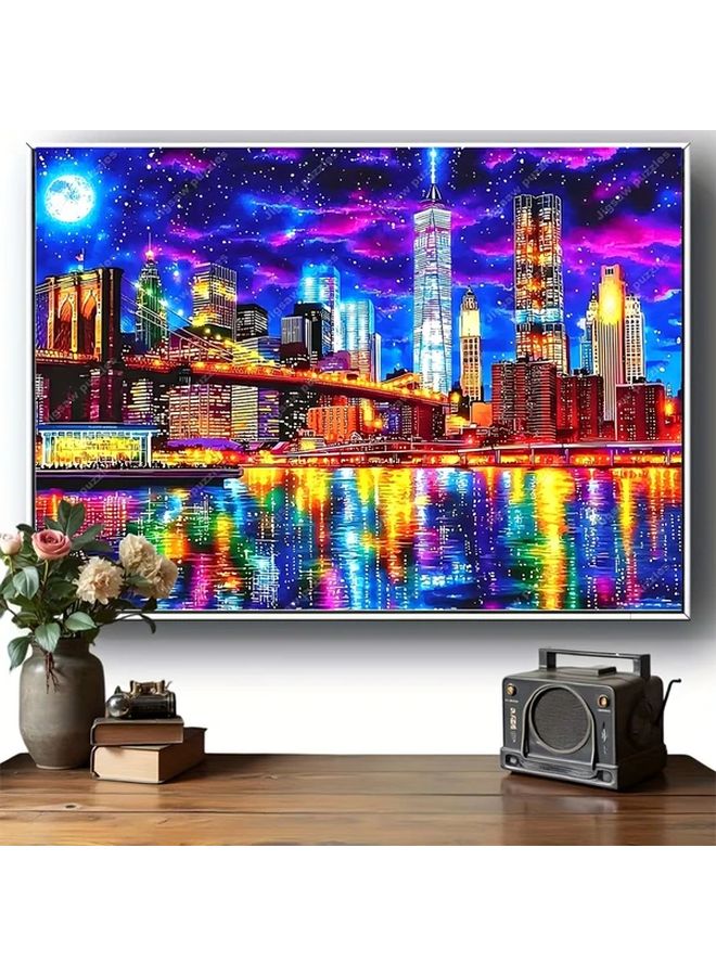 520 Pcs Jigsaw Puzzle YF926 14.96x20.47 Inch Cityscape Art Wall Decor Gift - Image 4